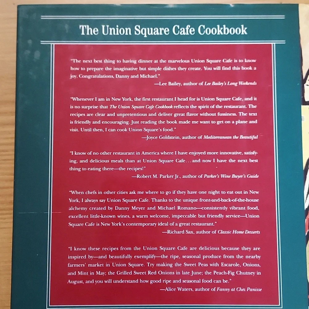 The Union Square Cafe Cookbook 160 favorite recipes Danny Meyer & Michael Romano